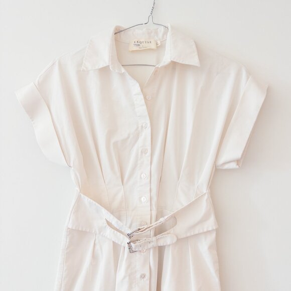Exquise Belted Tobie Jumpsuit in White / Off White, Size Small - Picture 8 of 11